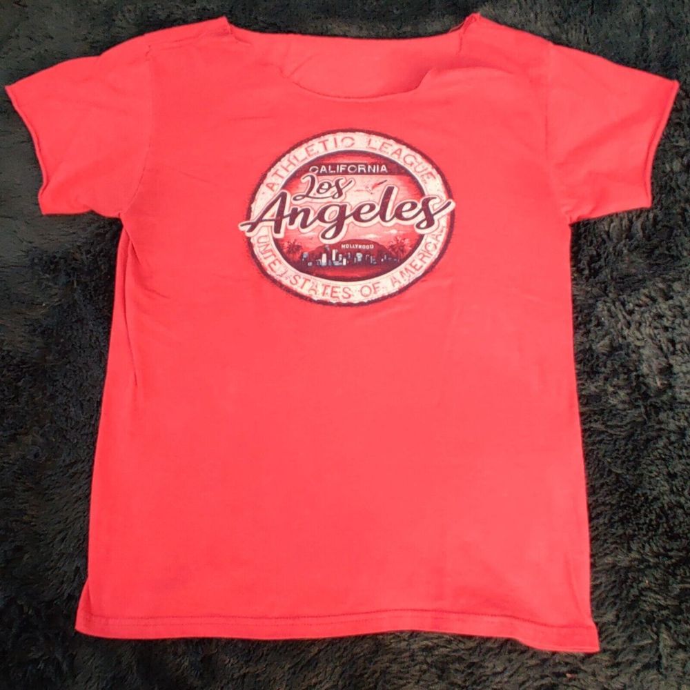 Red Medium T Shirt California Los Angeles Athletic League Hollywood U S America